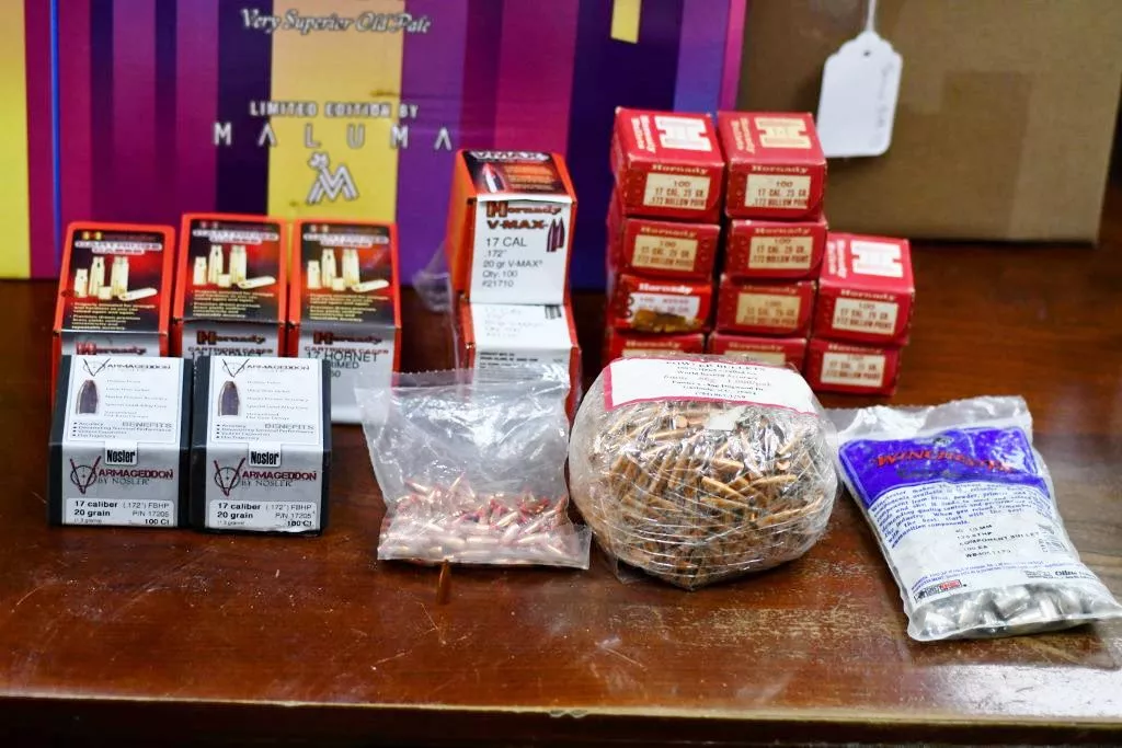 .17 cal., .22 cal., 10mm cal., 6mm cal. reloading bullets