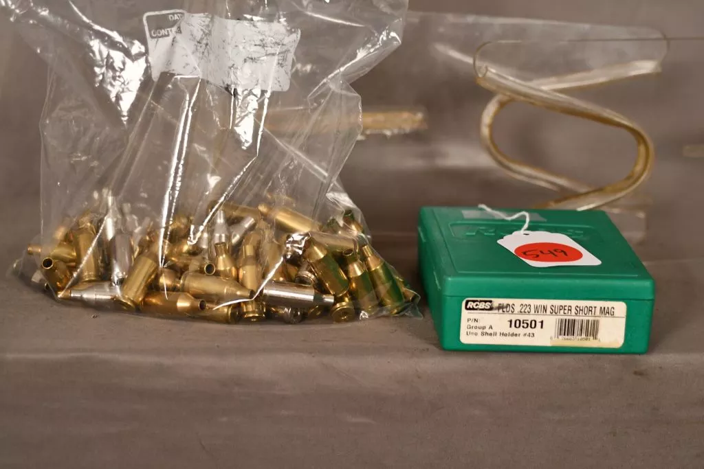 .223 Win. Super Short Mag. (WSSM) Die Set and 60 clean brass, RCBS