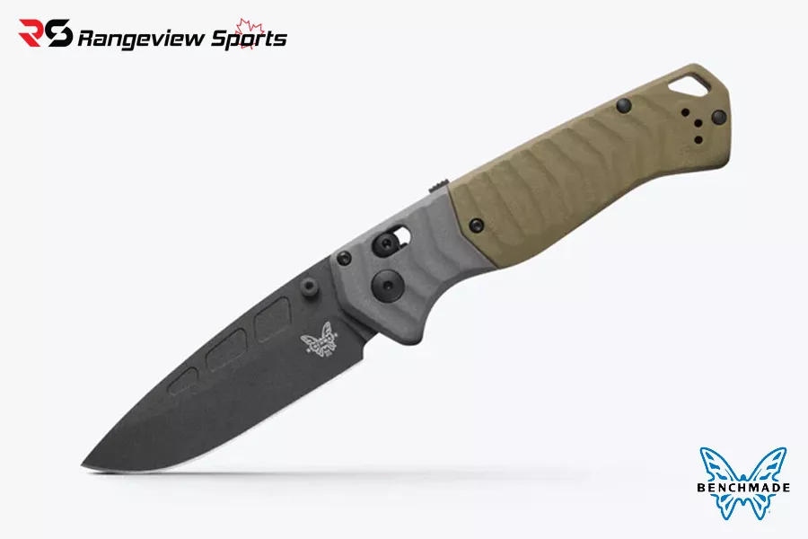 Benchmade PSK 593BK Gray & OD Green G10Folding Knife w/ Open Assist