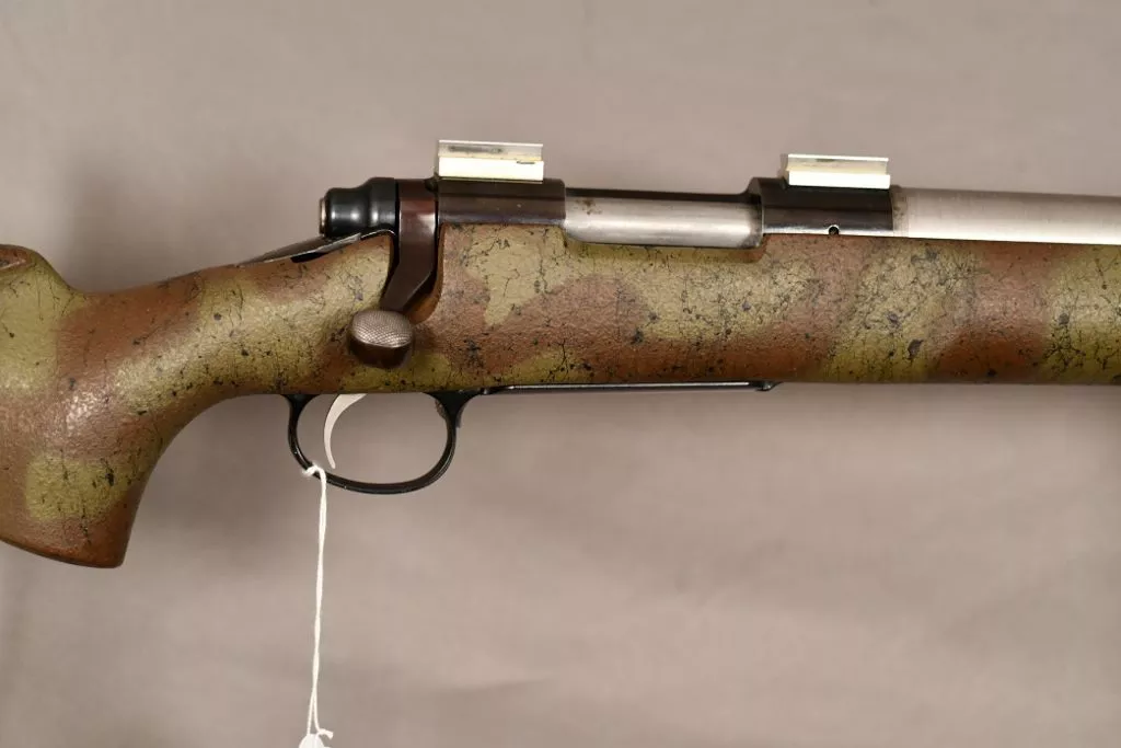 Remington Model 700, .30BR cal. bolt action rifle, 23” heavy barrel, Mounts