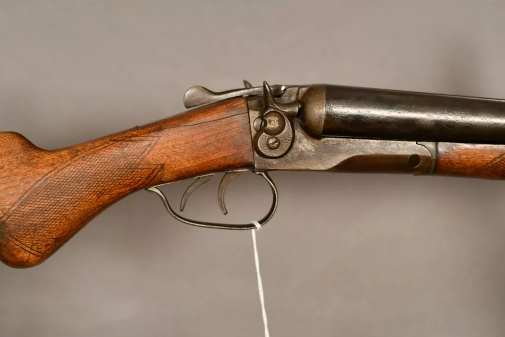 Riverside Arms 12 ga. side by side hammer gun, 28 ¾” barrels